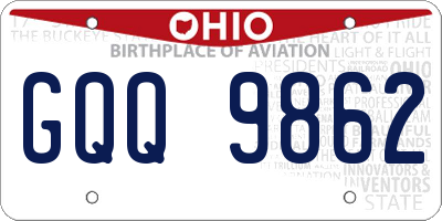 OH license plate GQQ9862