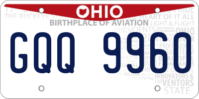OH license plate GQQ9960