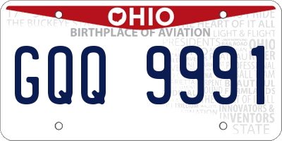 OH license plate GQQ9991