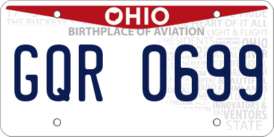 OH license plate GQR0699