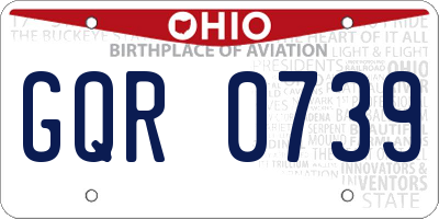 OH license plate GQR0739