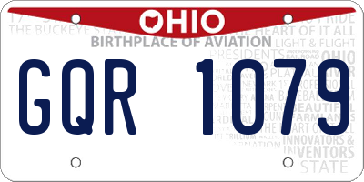 OH license plate GQR1079