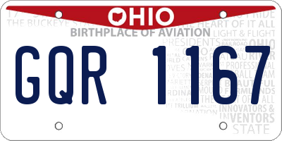 OH license plate GQR1167