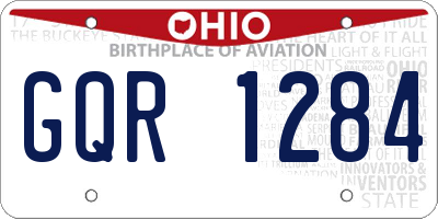 OH license plate GQR1284