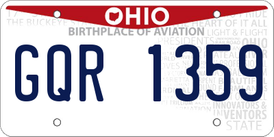OH license plate GQR1359