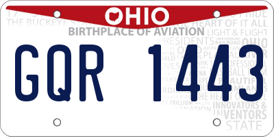 OH license plate GQR1443