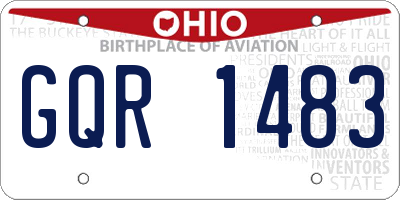 OH license plate GQR1483