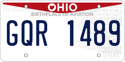 OH license plate GQR1489