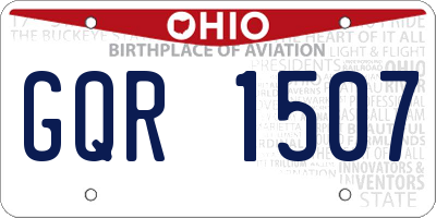 OH license plate GQR1507