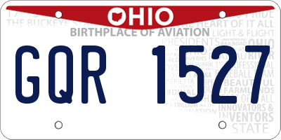 OH license plate GQR1527