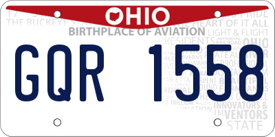 OH license plate GQR1558