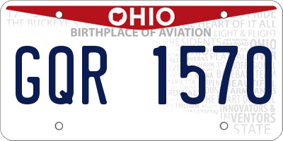 OH license plate GQR1570