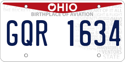 OH license plate GQR1634