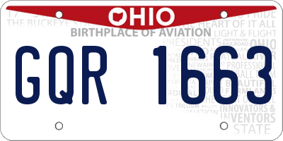 OH license plate GQR1663