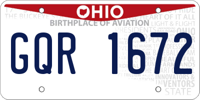 OH license plate GQR1672