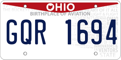 OH license plate GQR1694