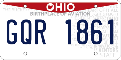 OH license plate GQR1861