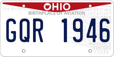 OH license plate GQR1946