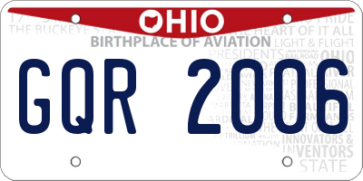 OH license plate GQR2006