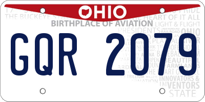 OH license plate GQR2079