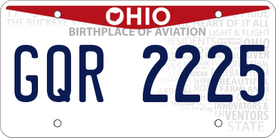 OH license plate GQR2225