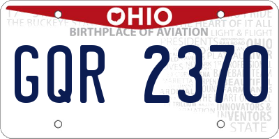 OH license plate GQR2370