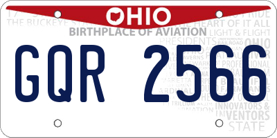OH license plate GQR2566
