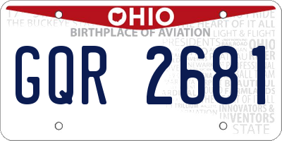 OH license plate GQR2681