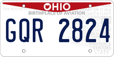OH license plate GQR2824