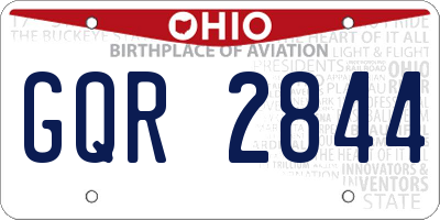 OH license plate GQR2844