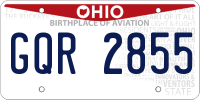 OH license plate GQR2855