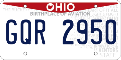 OH license plate GQR2950