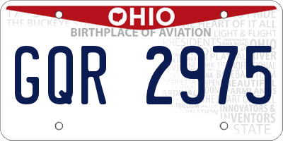 OH license plate GQR2975