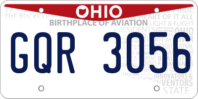 OH license plate GQR3056