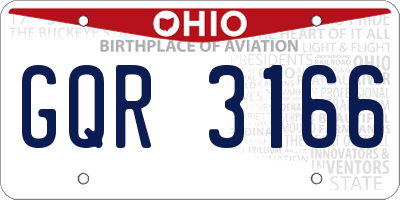 OH license plate GQR3166