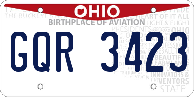 OH license plate GQR3423