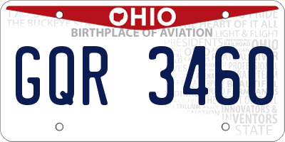 OH license plate GQR3460