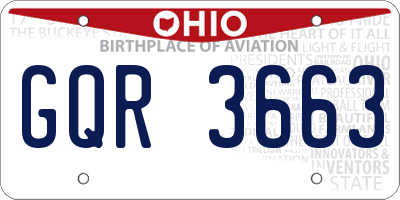 OH license plate GQR3663