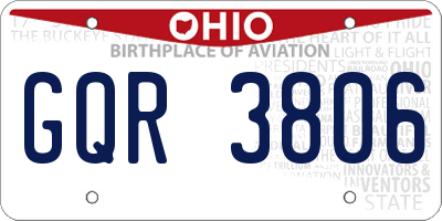 OH license plate GQR3806