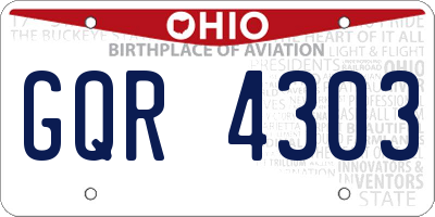 OH license plate GQR4303