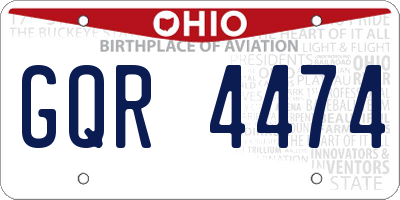 OH license plate GQR4474
