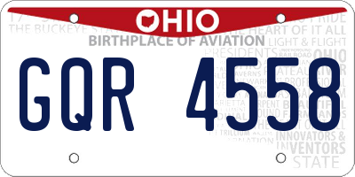 OH license plate GQR4558