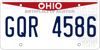 OH license plate GQR4586