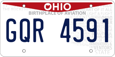 OH license plate GQR4591