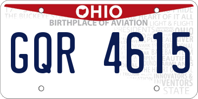OH license plate GQR4615