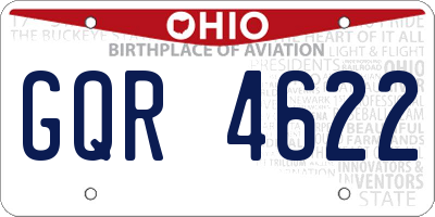 OH license plate GQR4622