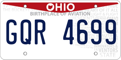 OH license plate GQR4699