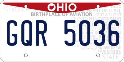OH license plate GQR5036