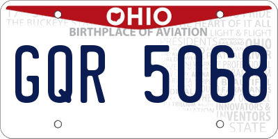 OH license plate GQR5068
