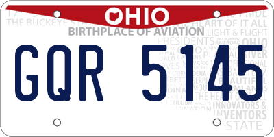 OH license plate GQR5145